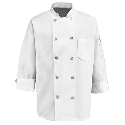 Chef Designs Red Kap Ten Pearl Button Chef CoatWhite 2XL - Image 2