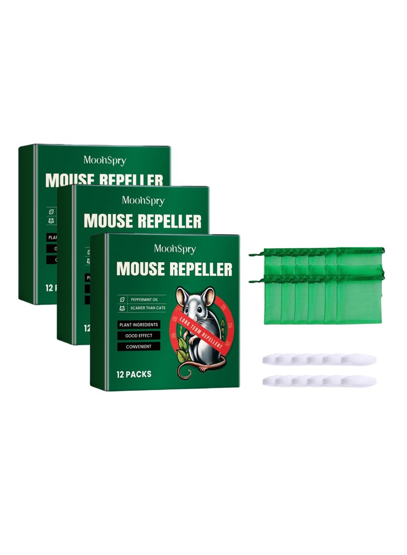 Generic Mouse Repellent Tablets for Car Engine, Home, and Interior Use * 12 Pieces + Mesh Bag * 12 Pieces*3Box  - Image 1