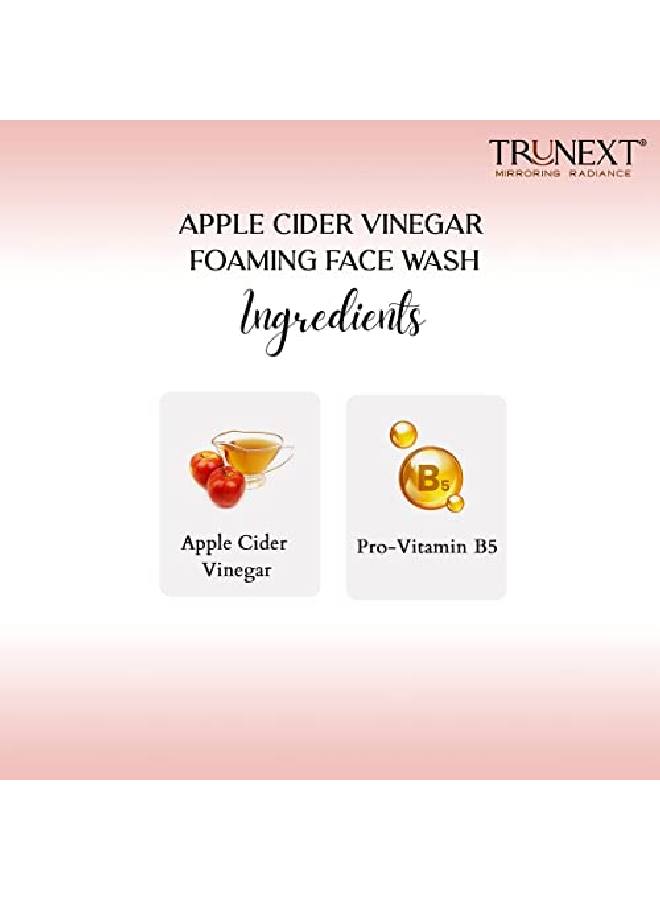 TRUNEXT Apple Cider Vinegar Face Wash With Foaming Brush TRUNEXT Face Wash 150Ml - Image 5