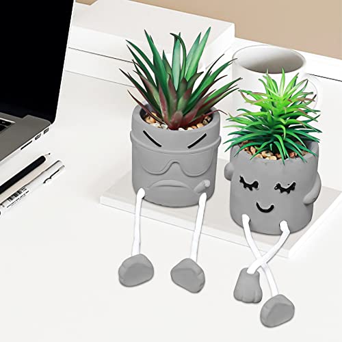 Zerzsy Artificial Succulent Set, Succulents Plants Artificial, Fake Mini Plants in Pots, Faux Plants Kitchen Shelf Desk Decor, Small Bathroom Decor for Shelves (3 PCS Set/B) - Image 2
