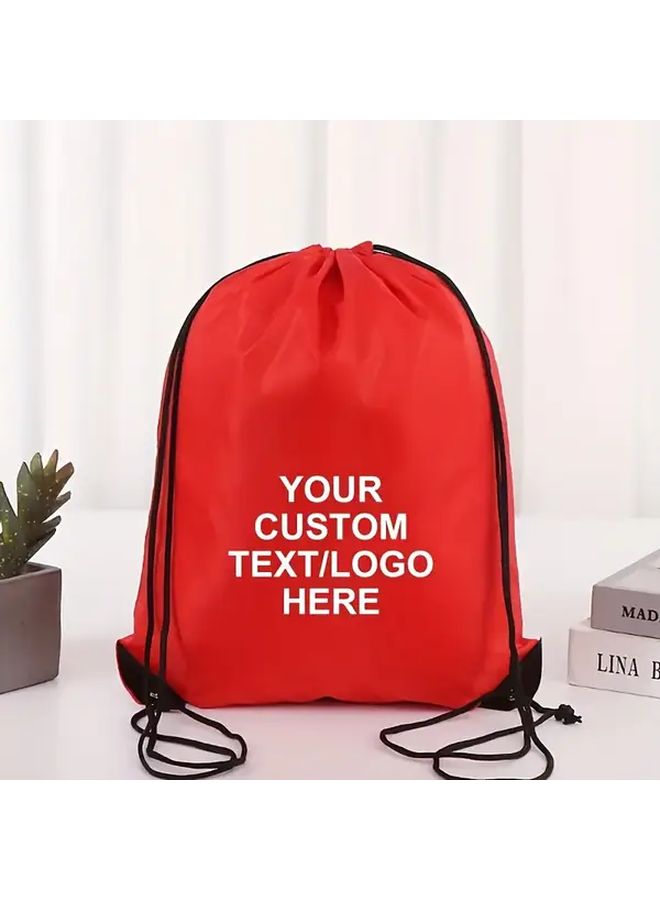 10pcs Royal Blue Customizable Polyester Drawstring Bags Personalized Gift Bags - Image 4