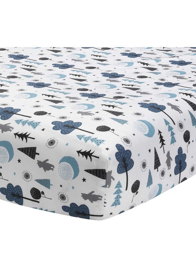 Lambs & Ivy - Lambs & Ivy Forever Pooh 3Piece Baby Crib Bedding Set, Blue - Image 1