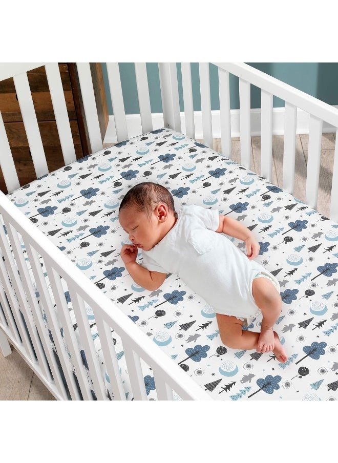 Lambs & Ivy - Lambs & Ivy Forever Pooh 3Piece Baby Crib Bedding Set, Blue - Image 1