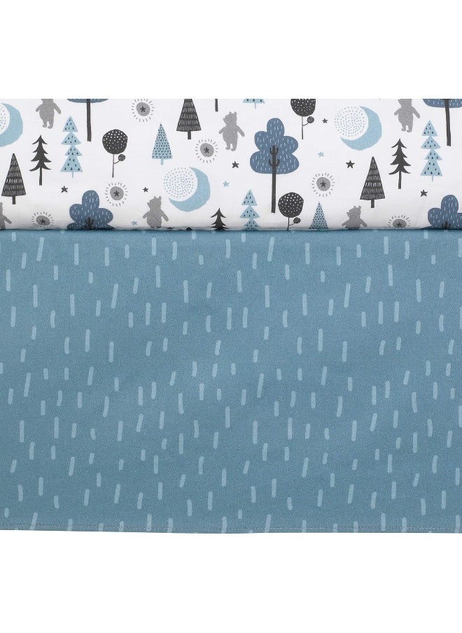 Lambs & Ivy - Lambs & Ivy Forever Pooh 3Piece Baby Crib Bedding Set, Blue - Image 1