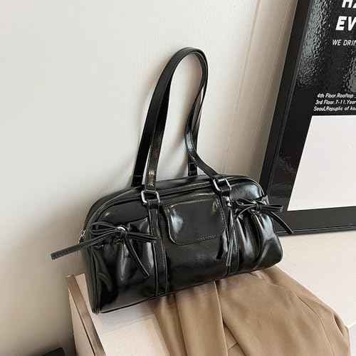 Geelyda Retro Y2K Shoulder Tote Bag for Women - Faux Leather Top Handle Purse, Stylish Underarm Handbag for Everyday Use, Shopping, Work, Travel - Image 2