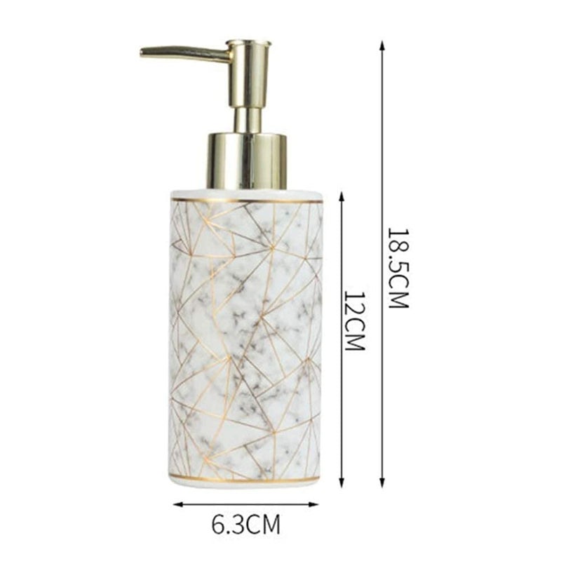 Skywalk Modern Style Ceramic Liquid Soap Dispenser for Bathroom & Kitchen (250 ml)-White - Image 5