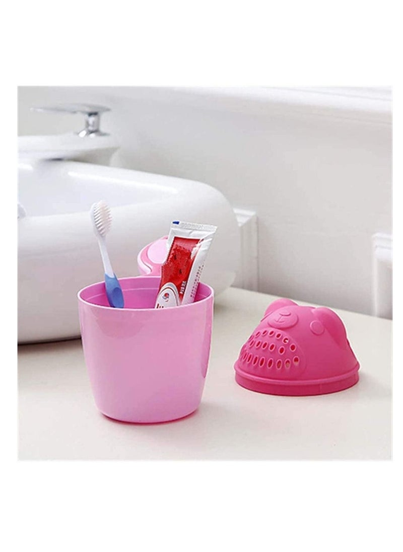 SYOSI - Baby Kids Cartoon Bear Bathing Cup Baby Shower Shampoo Cup Bailer Baby Shower Water Spoon Bath Wash Cup - Image 1