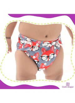 BEMBIKA Cloth Polyester Diapers For Babies Washable Reusable Adjustable Sizes No Inserts Included (Grey Fox + Rockstar 02 Years) Combo Pack Of 2  - Image 3