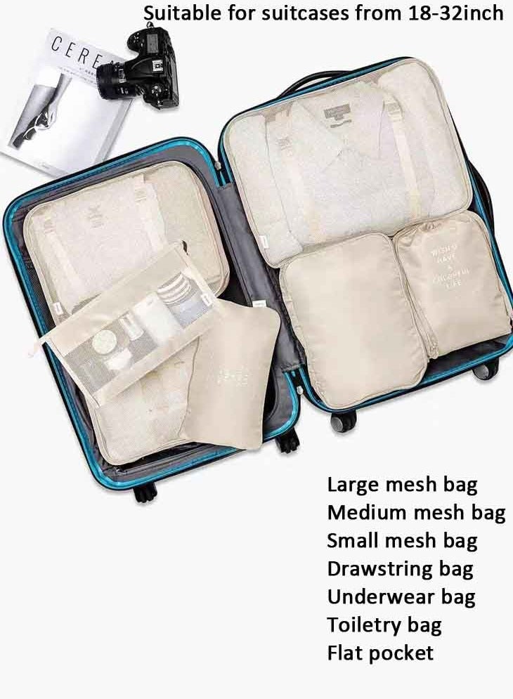 LeadMy Packing Cubes Set 7-Piece Travel Organizer Bags with Lightweight Storage for Clothes Shoes Toiletries – Perfect Luggage Organizer for Suitcase, Carry On Vacation Trips - Image 2