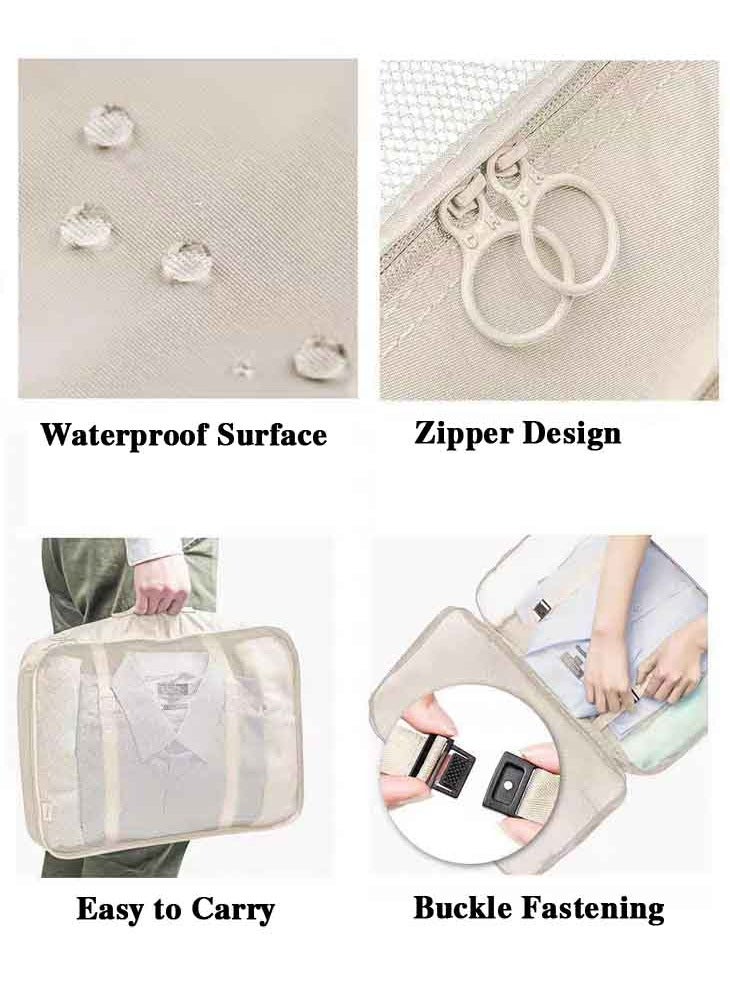 LeadMy Packing Cubes Set 7-Piece Travel Organizer Bags with Lightweight Storage for Clothes Shoes Toiletries – Perfect Luggage Organizer for Suitcase, Carry On Vacation Trips - Image 4