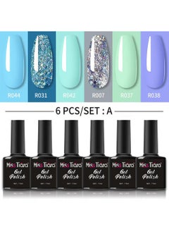 MissTiara Gel Nail Polish, Nail glue,6-Piece UV and LED Gel Nail Polish Set Multicolour Long Lasting Nail Gel Polish DIY nail art at home  - Image 2