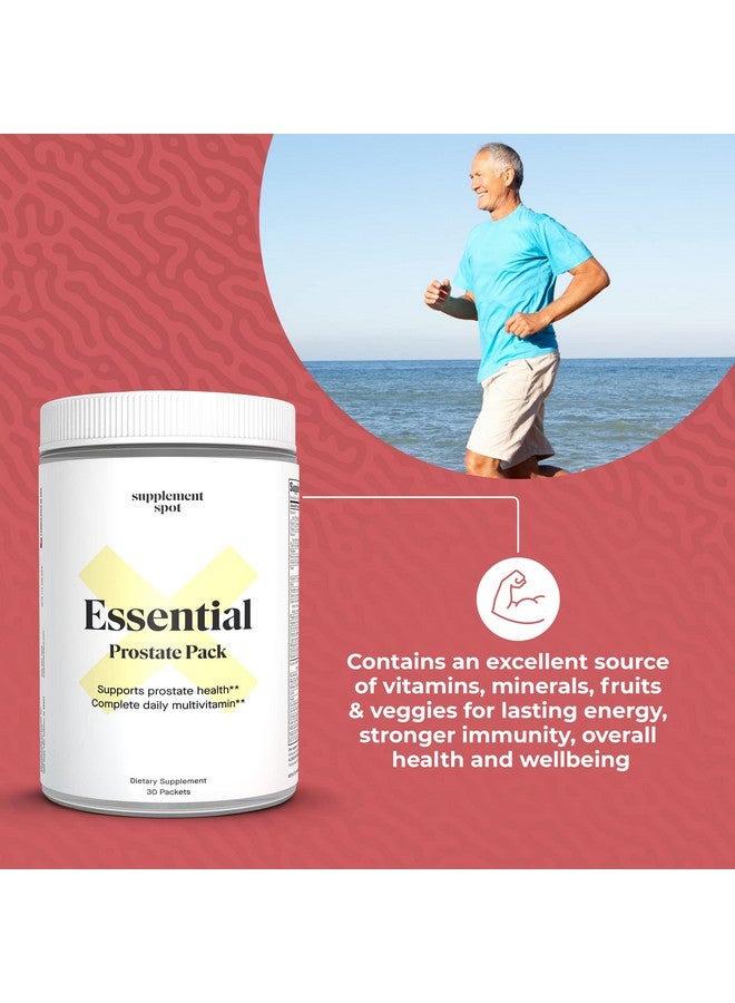 Supplement Spot Essential Prostate Health Pack Prostate Supplements For Men W/Saw Palmetto Vitamins Minerals Daily Multivitamin For Men To Support Prostate Overall Health Dietary Supplement 30 Packets - Image 4