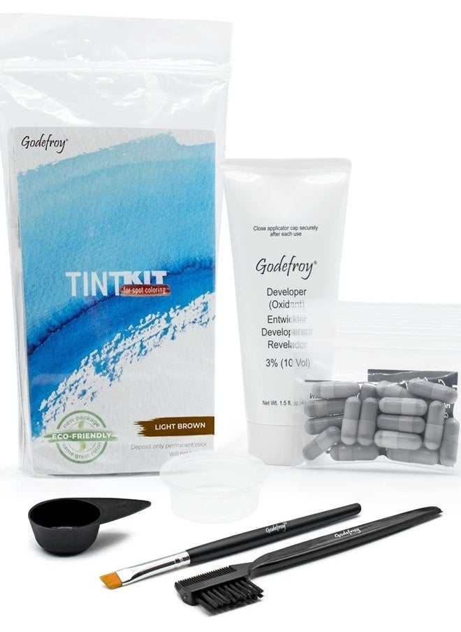 Godefroy - Professional Hair Color Tint Kit, Light Brown, 20 Applications - Image 1