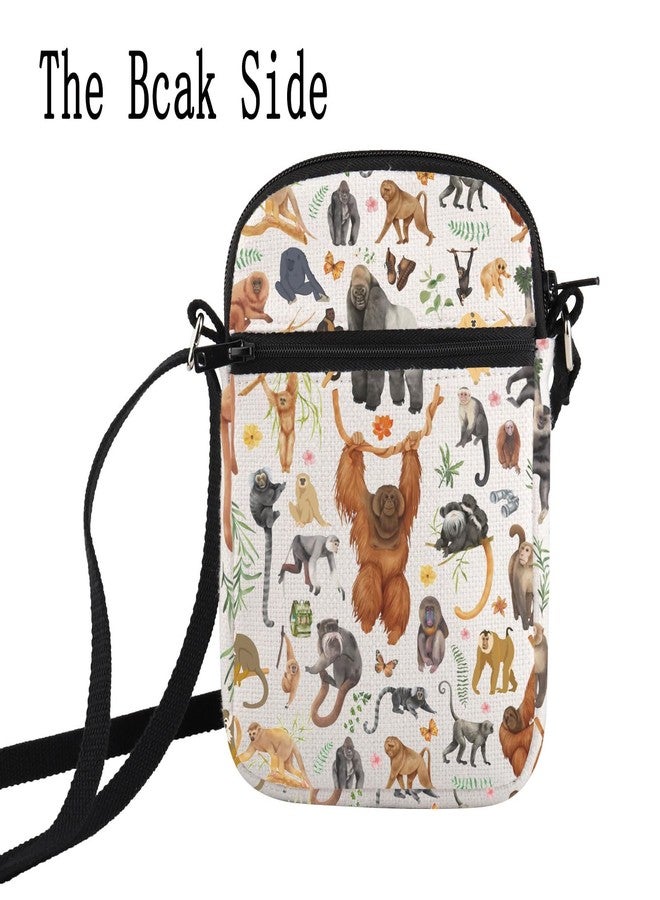 HOLLP Primates Crossbody Bag Monkeys Lover Gift African Monkeys Gift Gorillas Small Belt Bag (Primates) - Image 5