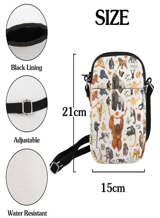 HOLLP Primates Crossbody Bag Monkeys Lover Gift African Monkeys Gift Gorillas Small Belt Bag (Primates) - Image 4