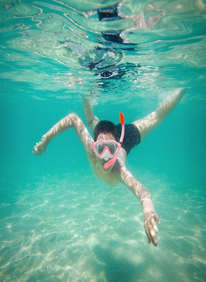 Matiko Best in The Biz fins Snorkel mask (Pink) for Adults,Swimming,Flippers Comes with Carry Bag (Black) Moderate, Flexible Breath Tube is Easy to Breath (Award Winning Design) (Blue) - Image 1