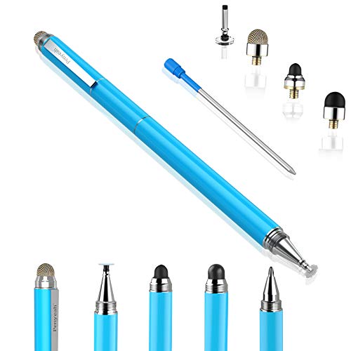 Penyeah Stylus, 4-in-1 Stylus Pen for Touch Screen, High Precision and Sensitivity Disc,Mesh,2 Sized Rubber Tips, Universal for iPhone/iPad/Android/Samsung/HP Tablets All Capacitive Touch Screens-Blue - Image 1