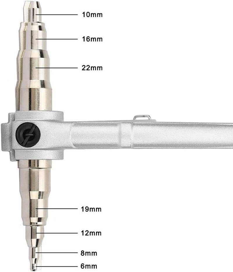 klarako Copper Pipe Tube Expander Steel Manual Swaging Tool Universal Hand Refrigeration Tube Expanding Tool for Copper Pipe Diameter 1/4 inch, 5/16 inch, 3/8 inch, 1/2 inch, 5/8 inch, 3/4 inch, 7/8 inch - Image 3