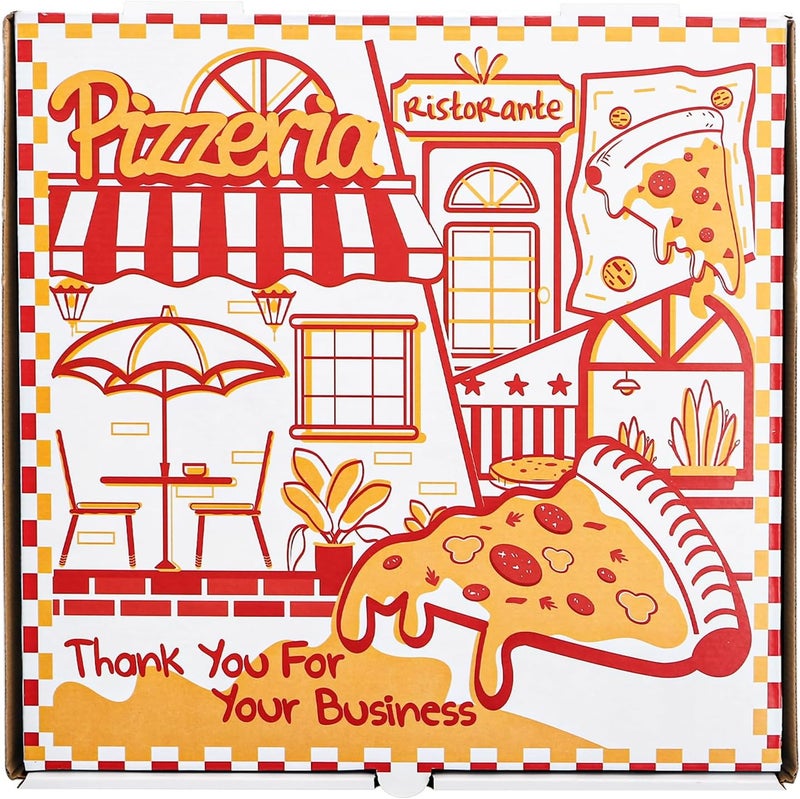 ZEAYEA 40 Pack Pizza Boxes 10 x 10 Inch, White Cardboard Pizza Boxes, Grease Resistant Cardboard Take Out Food Containers for Pizza Party, Cookies, Wedding, Restaurant - Image 5