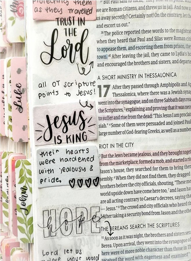 OAEUQ Clear Bible Journaling Stickers 312 PCS Transparent Scripture & Faith Stickers Scripture Stickers with Bible Verses for Bible Study Prayer Journal, and Planner Decor - Image 4