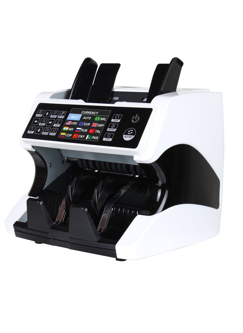 LOTFY GROUP - LG810 Bank Grade Money Counter Machine Mixed Denomination, Value Counting, S. Number, Multi Currency, 2CIS/UV/IR/MG/MT Counterfeit Detection - Image 1