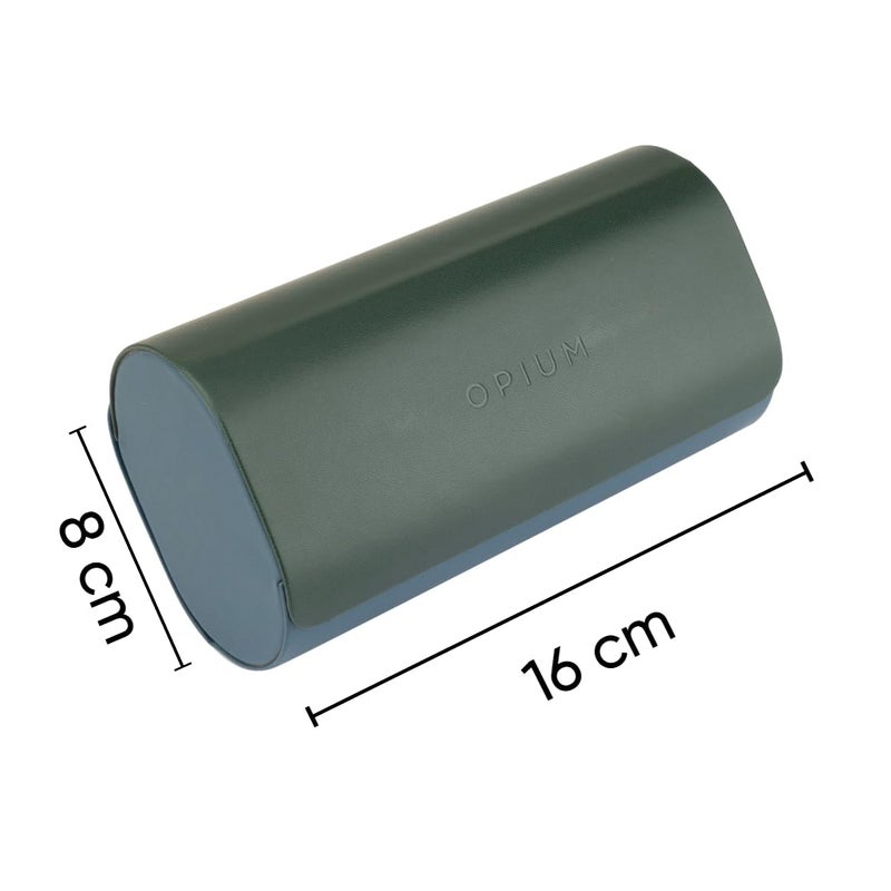 OPIUM حافظة نظارات شمسية ونظارات طبية 2 في 1 من أوبيم | صندوق صلب ذو قسمين للرجال والنساء | تخزين واقي للنظارات والشمسية | تصميم مدمج وصديق للسفر - Image 5