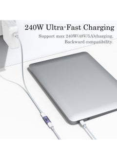 غنافوتو مقرنة USB C بقدرة 240 واط (2 عبوة)، موسع محول USB من النوع C أنثى إلى أنثى متوافق مع Thunderbolt 4/3 يدعم شحن حتى 240 واط ونقل بيانات بسرعة 40 جيجابت في الثانية وفيديو 8K @ 60 هرتز  - Image 2