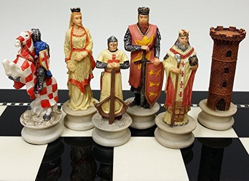 HPL Medieval Times Crusades Chess Men Set Arabians vs Christians Crusade  NO Board - Image 1