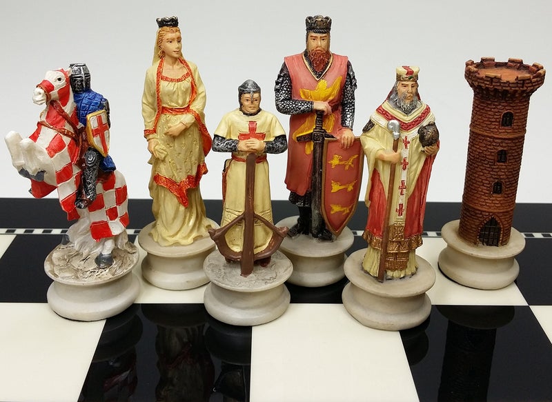 HPL Medieval Times Crusades Chess Men Set Arabians vs Christians Crusade  NO Board - Image 2