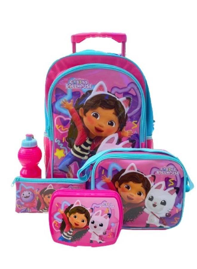 Gabby's Dollhouse بيت الدمى جابي - عبوة اقتصادية 5 في 1 - حقيبة عربة 16 بوصة  - Image 1