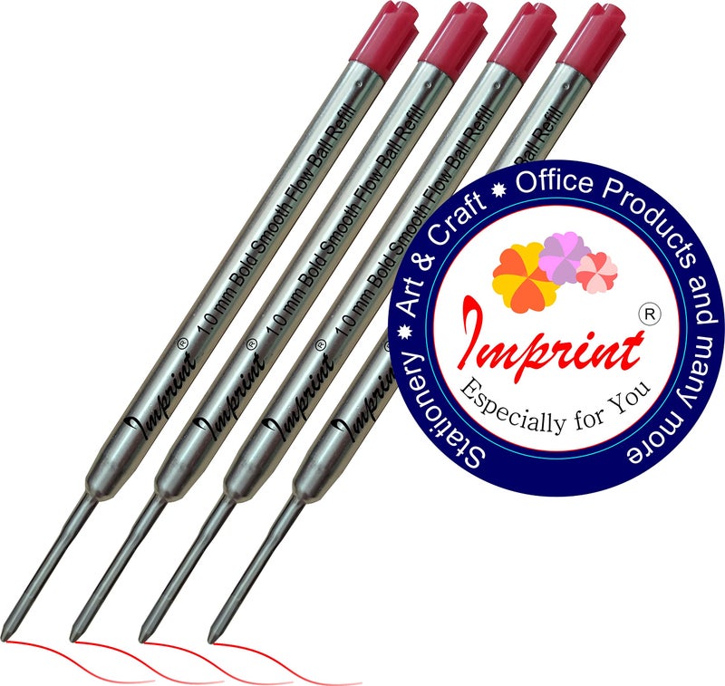 IMPRINT 4 Count Ballpoint Pen red Ink Universal fit Refills, Medium Point 1 MM - Image 4