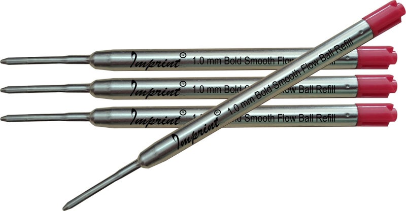 IMPRINT 4 Count Ballpoint Pen red Ink Universal fit Refills, Medium Point 1 MM - Image 1