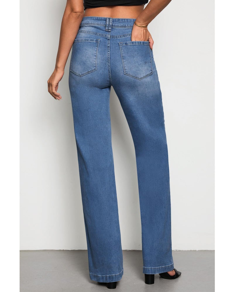 GRAPENT Business Casual Women's Work Pants Western Outfit Tall Jeans Lapis Long Size L 12 14 - Image 2