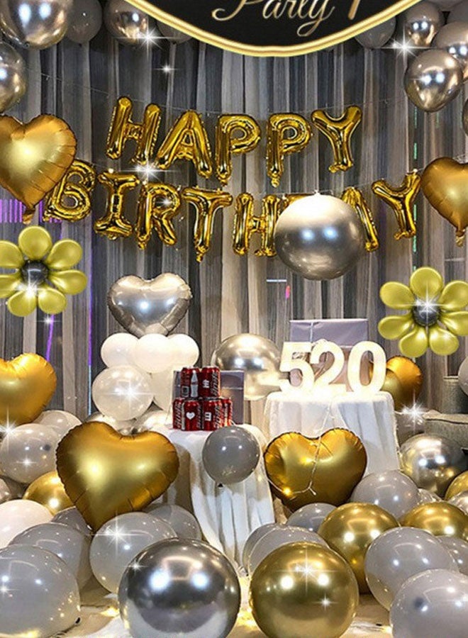 25 قطعة ديكور عيد ميلاد حفلة بالون نفخ مجموعة الذهب - Image 4