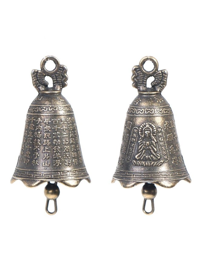 Generic 2Pcs Antique Bell China'S Mini Brass Copper Sculpture Pray Guanyin Bell  - Image 1
