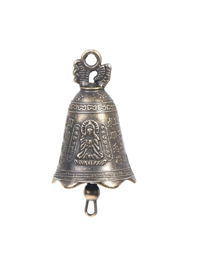 Generic 2Pcs Antique Bell China'S Mini Brass Copper Sculpture Pray Guanyin Bell  - Image 4