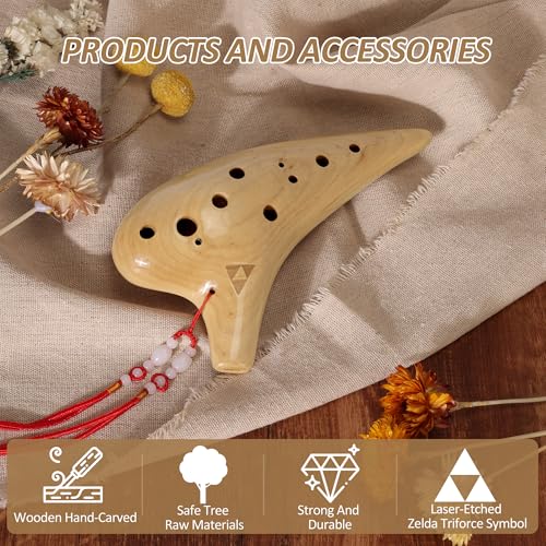 OcarinaWind 12 Hole Maple Wooden Ocarina – Alto C/Tenor C, Musical Instrument Gift for Game Lovers - Image 3