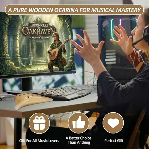 OcarinaWind 12 Hole Maple Wooden Ocarina – Alto C/Tenor C, Musical Instrument Gift for Game Lovers - Image 5