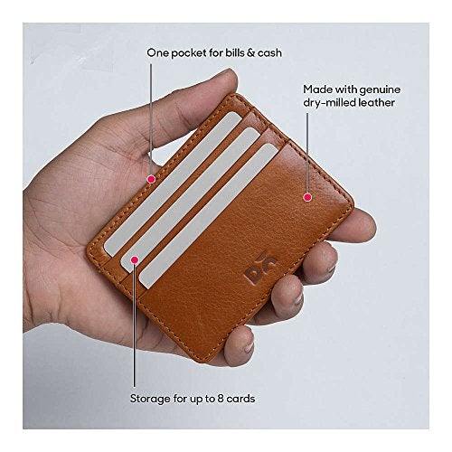 DailyObjects Slim Skinny Fit Card Wallet for Men and Women | Genuine Leather | Credit/Debit Card Holder | 3 Slots for Cash, Card & IDs | Stylish Pocket Purse | Money Organiser - Image 2