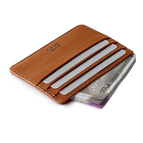 DailyObjects Slim Skinny Fit Card Wallet for Men and Women | Genuine Leather | Credit/Debit Card Holder | 3 Slots for Cash, Card & IDs | Stylish Pocket Purse | Money Organiser - Image 3