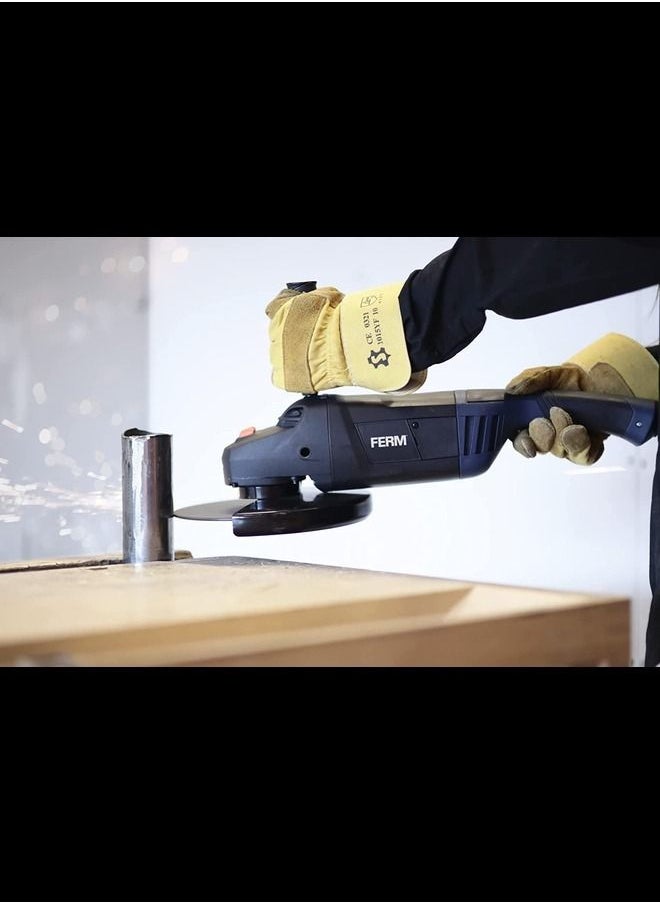 Ferm - Angle Grinder 230mm 2500W with Soft Start and Lock Off Safety Switch - Image 1