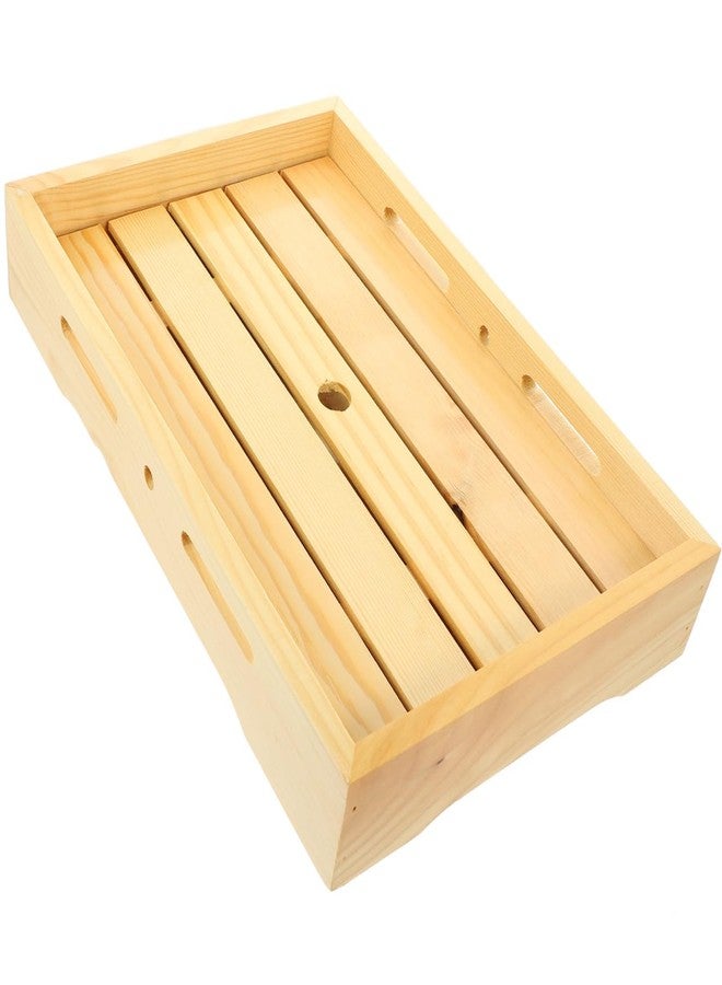 STOBAZA Sushi Tray Japanese Style Wood Sushi Plate Sashimi Serving Board Reusable Serving Tray for Home Restaurant 11.81X7.87X1.96In - Image 1