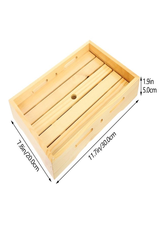 STOBAZA Sushi Tray Japanese Style Wood Sushi Plate Sashimi Serving Board Reusable Serving Tray for Home Restaurant 11.81X7.87X1.96In - Image 5