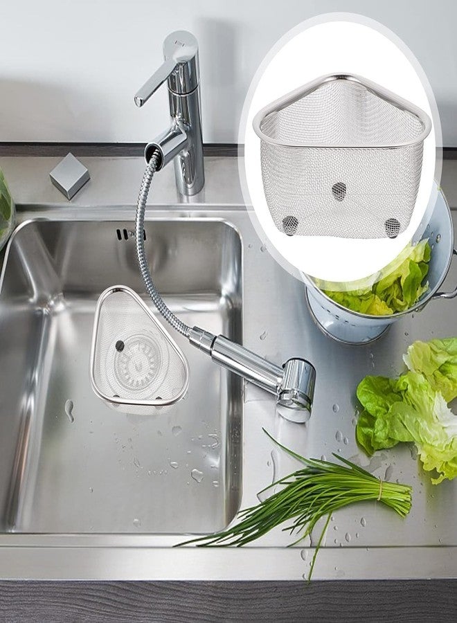 BBD kitchen shop Kitchen Triangle Sink Strainer, Corner Sink Strainer, Multifunction Sink Drain Strainer Basket, and Steel Food Catcher Strainer for Kitchen Waste, Vegetables, and Fruits. - Image 3