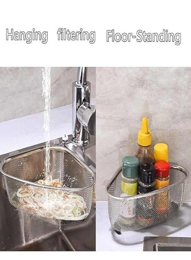 BBD kitchen shop Kitchen Triangle Sink Strainer, Corner Sink Strainer, Multifunction Sink Drain Strainer Basket, and Steel Food Catcher Strainer for Kitchen Waste, Vegetables, and Fruits. - Image 5