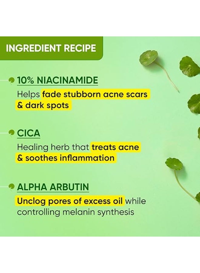 Dot & Key 10% Niacinamide + Cica Serum | Reduces Acne & Dark Spots | Niacinamide Serum | Controls Excess Oil, Quick Absorbing, & Lightweight | For Oily, Acne Prone & Sensitive Skin | 30ml - Image 3