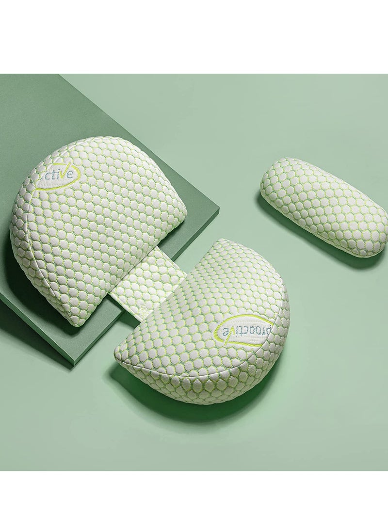 SYOSI Pregnancy Pillows for Sleeping, Maternity Pillow, Pregnancy Body Pillow Support for the Back, Legs, Belly, and Hips of Pregnant Women, Detachable and Adjustable with Pillow Cover - Image 1