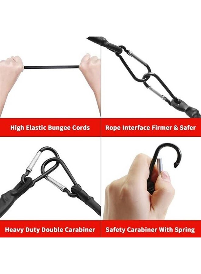APNA KANHA APNA KANHA Carabiner Spring Clip Hook Keychain for Outdoor Hiking Travelling ( Pack of 6 ) Locking Carabiner  (Black) - Image 3