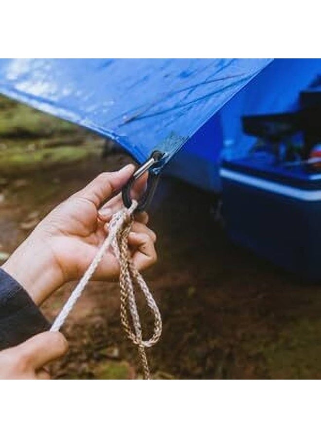 APNA KANHA APNA KANHA Carabiner Spring Clip Hook Keychain for Outdoor Hiking Travelling ( Pack of 6 ) Locking Carabiner  (Black) - Image 2