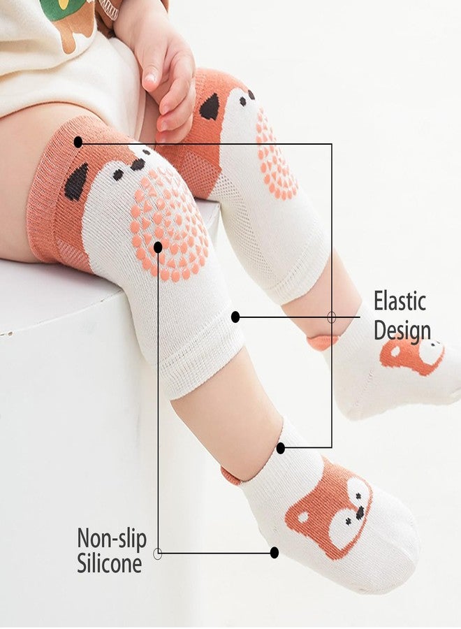 TFTSR Baby Knee Pads for Crawling (3 Pairs) and Baby Socks for Walking (3 Pairs), Walking Protector for Toddler Kid Girls Boy - Image 2